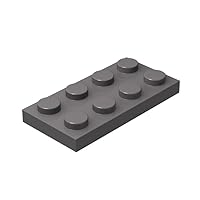 Classic Dark Gray Plates Bulk, Dark Gray Plate 2x4, Building Plates Flat 100 Pcs, Compatible with Lego Parts and Pieces: 2x4 Dark Gray Plates(Color: Dark Gray)