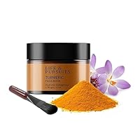 Turmeric Face Mask - Ayurvedic Clay Facial Mask For Men & Women | Vitamin C, Aloe Vera, Apricot | Skin brightens, Smoothens, & Radiant Fresh, Deeply Cleanses and Detoxifies(1.7 Fl Oz)