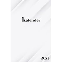 kalender 2023: kalenderbuch kalender 2023 a5 wochenplaner 2023 a5 1 woche 2 seiten , Wochenkalender Terminplaner, Weiss. (German Edition)