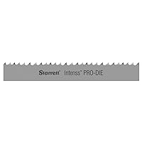 Starrett Intenss PRO-DIE Bi-Metal Band Saw Blade - Ideal for Contour Cutting on Vertical Machines - 05 Ft., 1/2 x .025 x 10-14/Positive Rake - 99186-05