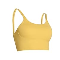 Sports Bras Belt Sports Halter Women Yoga Bra Fitness Vest Underwear Gym Workout Running Sexy Push-up Vest Stretchy Crop Top Womens Sports Bras (Color : Yellow, Size : Small)