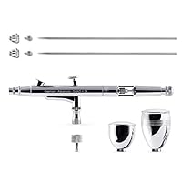 TimberTech Airbrush Kit with Compressor, Multi-Purpose Airbrush Compressor Set, Dual Action Gravity Feed Airbrush Kit with Airbrush Gun Hose for