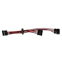 cm3srb Extension Cable, Molex – 3 SATA, Red/Black