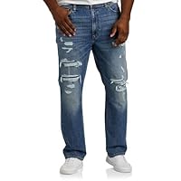 True Nation by DXL Men's Big and Tall Out Late Rip and Repair Athletic-Fit Jeans