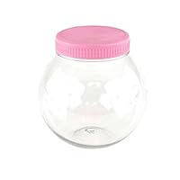 Round Plastic Party Favor Container (Pink, Medium)