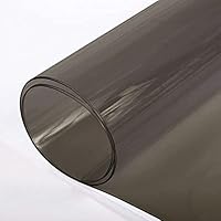 Smoke Tinted Clear Black Vinyl Fabric - 10-Gauge PVC - Sold by The Yard - 54-Inches Wide