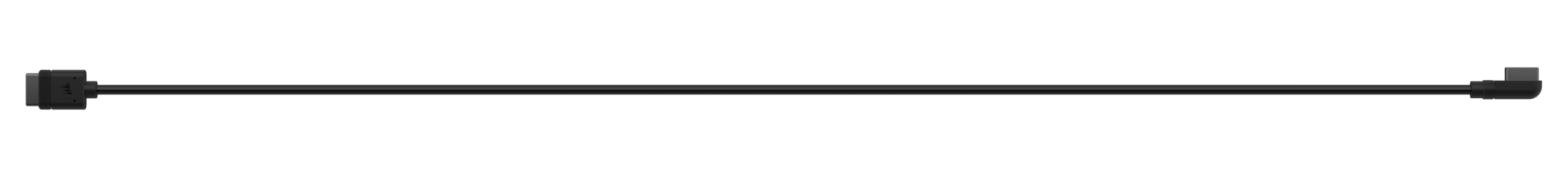CORSAIR iCUE Link Slim Cable - 600mm Straight/Slim 90° - Black