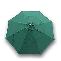 Formosa Covers Double Vented Replacement Umbrella Canopy for 11ft 8 Ribs in Hunter Green, Taupe, Navy, Red or Terracotta (Canopy only)