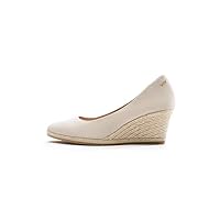 Dunes Canvas Slingback Wedge with Ankle Strap Handmade 2 ½” Heel Women's Sandals with Breathable Cotton Canvas and 100% Natural Jute Midsole for all Casual Occasions