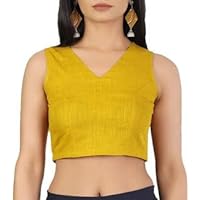 Indian Women Pure Cotton Blouse Top Design Sleeveless Party Wear Regular Traditional & Comfortable Choli