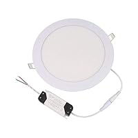 LED Panel Light 9W Cool White 5inch BSOD Flat Lamp Round Ultra-Thin Recessed Ceiling Light Downlight Fixture Kit (Cool White, 9W)
