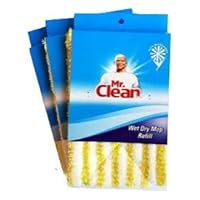 Mr. Clean Wet Dry Mop Refill Microfiber 3 Pack, Color May Vary