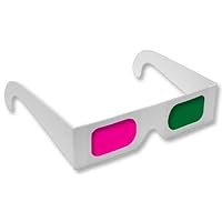 3D Glasses - Green/Magenta (3 PAIRS) - for Coraline, My Bloody Valentine, Journey to the Center of the Earth Home DVD