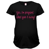 Yes I'm pregnant what gave it away funny maternity shirt reveal pregnanacy