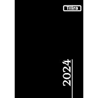 Agenda Tilira 2024 capa preta com diário incluso: Agenda mais diário super linda feminina (Portuguese Edition)