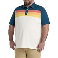 Harbor Bay by DXL Men's Big and Tall Retro-Style Polo Shirt