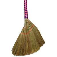 Soft Handmade Broom with Solid Wood Handle Retro Nature Clean Every Little Corner of Your Space MISCRANAST Use it as a Decoration Vietnamese Straw Soft Broom for Cleaning 