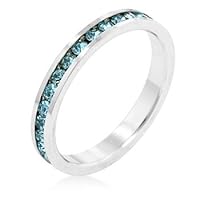 Stylish Stackables Aquamarine Silver Ring