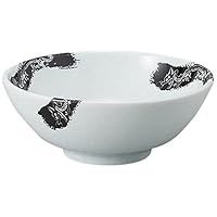 Set of 10 Chinese Bowl Black Three Dragon 6.8 Rim Waist Bowl [8.2 x 3.1 inches (20.7 x 8.1 cm), 1,300 cc] [Restaurant Hotel/Ryokan Japanese Tableware, Restaurant Commercial Use, Tableware