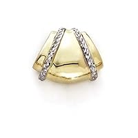 14ct Two Tone Gold Slide Jewelry for Women