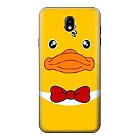 R2760 Yellow Duck Tuxedo Cartoon Case Cover for Samsung Galaxy J7 (2018), J7 Aero, J7 Top, J7 Aura, J7 Crown, J7 Refine, J7 Eon, J7 V 2nd Gen, J7 Star