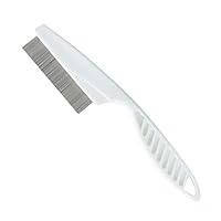 Flea Comb For Dogs And Cats Pet Lice Comb And Flea Eggs Tear Stain Remover Pet Comb For Grooming And Face And Paws Dog Comb Cat Comb Dog Shower Sprayer Bath Glove (White, A)