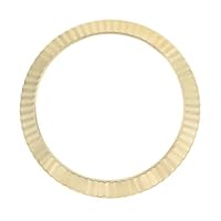 Ewatchparts FLUTED BEZEL COMPATIBLE WITH 41 ROLEX DATEJUST 126300 126334 126334BL SO218239 18K REAL GOLD