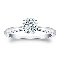 0.75 ct. tw Round Natural Diamond Solitaire Ring In 14k Gold ,4-Prong (H-I, SI1-SI2)