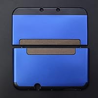 Aluminium Alloy Protective Case Front Back Faceplate Plates Top & Bottom Battery Housing Shell Case Cover Shockproof Hard Shell Skin for New 3DS XL LL Console 2015 - Blue