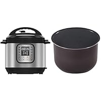 Instant Pot Duo 7-in-1 Electric Pressure Cooker, Sterilizer, Slow Cooker, Rice Cooker, Steamer, Saute, Yogurt Maker, and Warmer, 6 Quart, 14 One-Touch Programs & 6 Quart Ceramic Cooking Pot