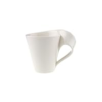 Villeroy & Boch New Wave Porcelain Cafe Mug, 1 Count (Pack of 1), White
