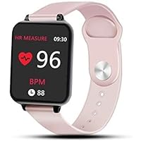 Smart Watch, Fitness Tracker with Heart Rate Monitor, Smart Watch for Men Women for Activity Step Counter Sleep Monitor Calorie Counter,A (Pink)