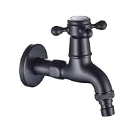Cross Handle Bathroom Laundry Washing Machine Faucet Outdoor Garden Single Cold Tap,Oil Rubbed Bronze