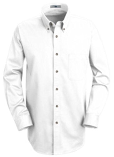 Lee Men's Meridian Performance Twill Shirt White 5.0oz Long Sleeve