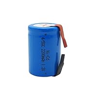 Rechargeable Batteries Ni-Cd 4/5 Subc Sub C 1.2V 2200Mah Rechargeable Battery with Tab. 1.2V 20Pcs