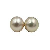 11.25 MM (Approx.) Size AA Luster Loose Pearl Cream Color Button Shape Pearl Beads Natural Real South Sea Pearl Personalize Gift
