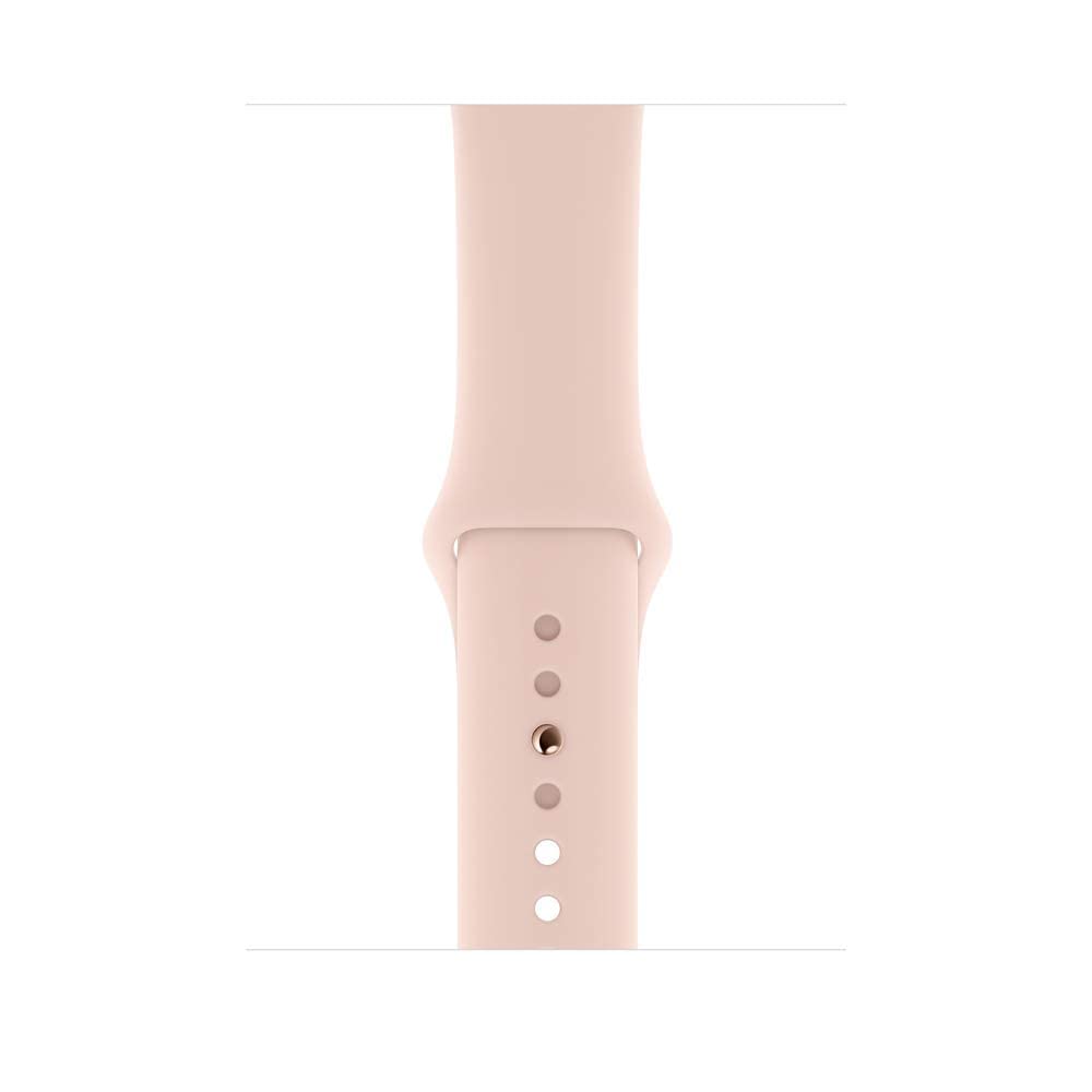 Apple Watch Series 4 (GPS + Cellular, 44MM) - Gold Aluminum Case with Pink Sand Sport Band (Renewed)