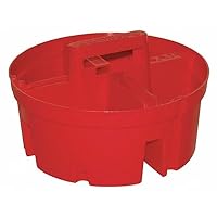 4 Compartment Super Stacker Small Parts Organizer, Fits 5 Gal Buckets, Red