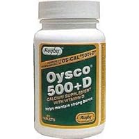 Oysco 500+D Tablets, 500mg-200u, 60ct by Watson Rugby Labs