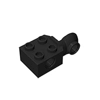 Gobricks GDS-1088 Brick Modified 2 x 2 with Pin Holes and Rotation Joint Ball Half Compatible with Lego 48171All Major Brick Building Blocks Technical Parts (120PCS,26 Black(080))