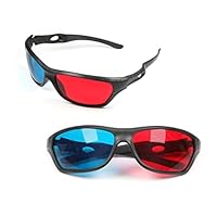 Othmro 2Pcs Durable 3D Style Glasses 3D Viewing Glasses 3D Movie Game Glasses Red-Blue 3D Glasses Plastic Frame Black Resin Lens for 3D TV Cinema Films DVD Viewing Home Movies