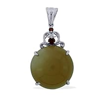 Carillon Chocolate Moonstone Natural Gemstone Round Shape Pendant 925 Sterling Silver Anniversary Jewelry