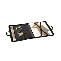 Drawing Briefcase PP GOFRADO with Zip Handle Pockets and Shoulder Bag 550x750mm Black