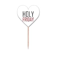 Celebrate Holy Friday Canada Blessing Toothpick Flags Heart Lable Cupcake Picks