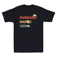 Husband Daddy Hero Funny T Shirt Gift for Dad Father's Day Vintage