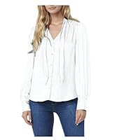 PAIGE Women's Cleobelle Blouse Button Down with Cuffed Sleeve