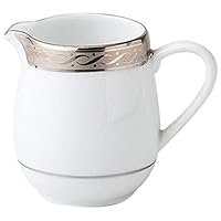 Barcelona (Ultra White) Creamer Set of 10, 3.3 x 1.9 x 2.6 inches (8.4 x 4.7 x 6.7 cm), 4.7 fl oz (120 cc), Open Pottery, Hotels, Restaurants, Cafes, Western Tableware, Restaurants, Commercial Use,