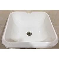 Marine Boat Caravan RV Camper Square White Acrylic Sink 360360120mm GR-Y005 (Without Faucet)