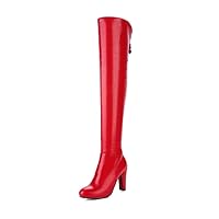 Women's high Boots Sexy high Heels Over The Knee Boots Autumn and Winter Boots Women's Shoes Autumn and Winter Wedding Shoes Nightclub Pole Dancing Yellow red Plus Size Over The Knee Boots