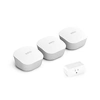 Certified Refurbished Amazon eero mesh WiFi system – for whole-home coverage, 4-pack (3 routers + 1 Amazon smart plug)